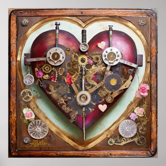 Buff Red Heart Steampunk-serie Poster (Voorkant)