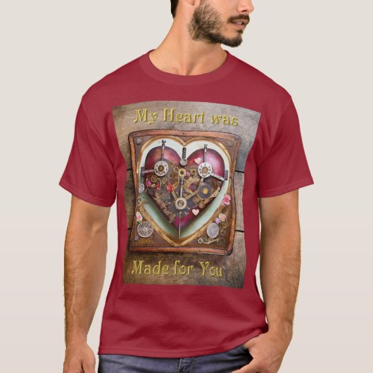 Buff Red Heart Steampunk-serie T-shirt (Voorkant)