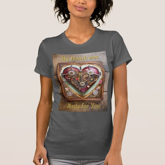 Buff Red Heart Steampunk-serie T-shirt (Voorkant)