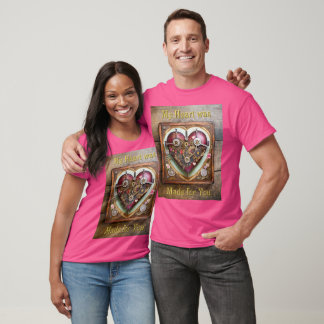 Buff Rood Hart Steampunk Serie T-shirt