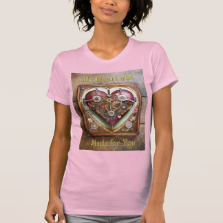 Buff Rood Hart Steampunk Serie T-shirt