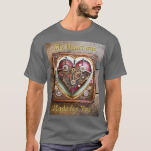 Buff Rood Hart Steampunk Serie T-shirt