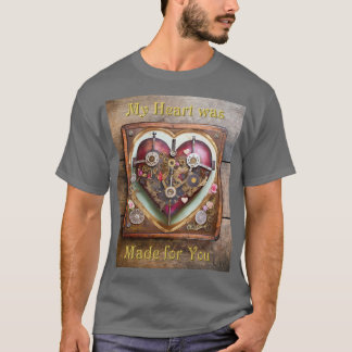 Buff Rood Hart Steampunk Serie T-shirt
