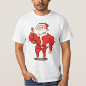Buff Santa Kerstgym T-shirt (Voorkant)