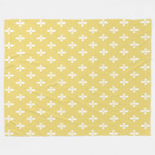 Buff Victoriaans Fleur de Lys Fleece Deken (Voorkant (Horizontaal))