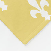 Buff Victoriaans Fleur de Lys Fleece Deken (Hoek)