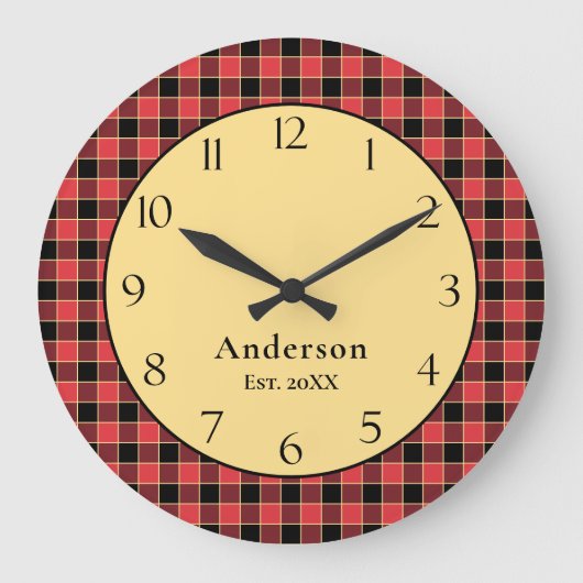 Buffalo Aangepaste kleuren SVG Aangepaste naam con Grote Klok (Voorkant)