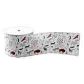 Buffalo Adventures Black en Red Pset ID599 Grosgrain Lint (Spoel)