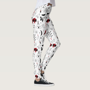 Buffalo Adventures Black en Red Pset ID599 Leggings