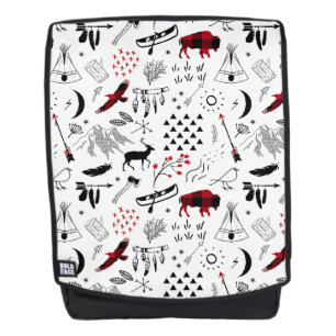 Buffalo Adventures Black en Red Pset ID599 Rugtassen