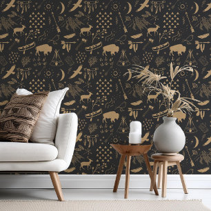 Buffalo Adventures Tan op elke achtergrond ID599 Behang