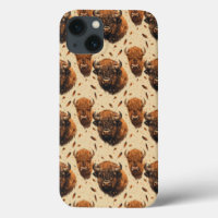 Buffalo and Feather Design iPhone Cove / iPad hoes