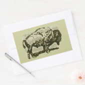 Buffalo Art Rechthoekige Sticker (Envelop)