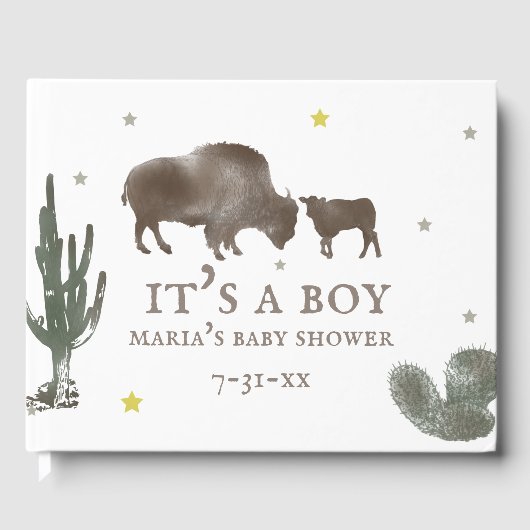Buffalo Baby shower Livre d'Invité (Recto)