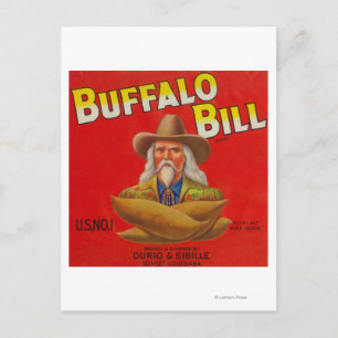 Buffalo Bill Brand Yam Crate Label Briefkaart