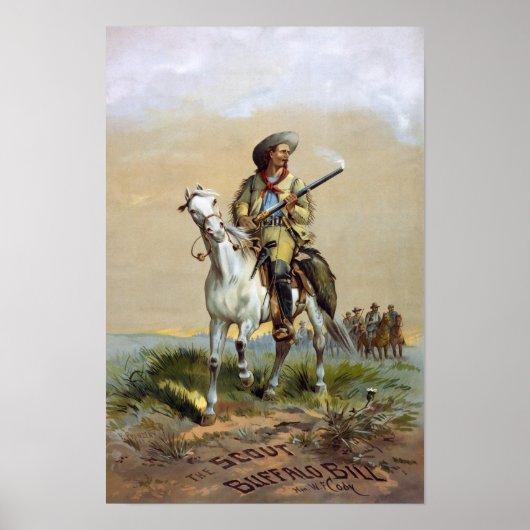 Buffalo Bill Cody, 1872. Adverteren Poster (Voorkant)