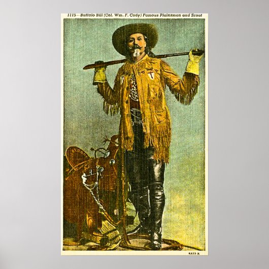 Buffalo Bill Cody - beroemde schutter en scout Poster (Voorkant)