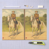 Buffalo Bill Cody op ontkoppeling van paardenpatro Tissuepapier (Craft)