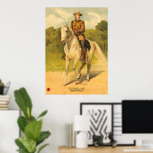 Buffalo Bill Cody op paard Poster (Thuiskantoor)