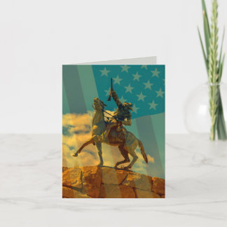 Buffalo Bill Cody rijdt paard geweer Amerikaanse v Kaart