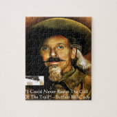 Buffalo Bill Cody Zijn Pistool & Quote Gifts & Kaa Legpuzzel (Verticaal)