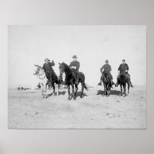 Buffalo Bill, generaal Miles, kapitein Baldwin Poster (Voorkant)