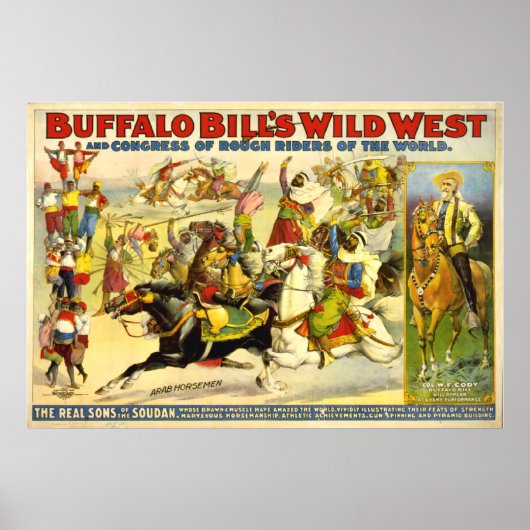  Buffalo Bill POSTER (repro) (Voorkant)