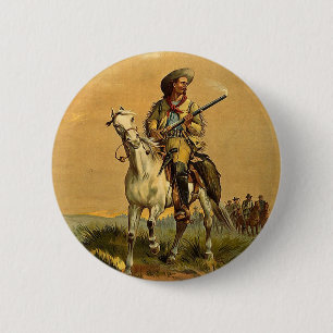 Buffalo Bill "The Scout"  reclame Ronde Button 5,7 Cm