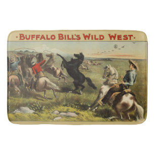 Buffalo Bill Wild West Cowboy Paard Poster Badmat