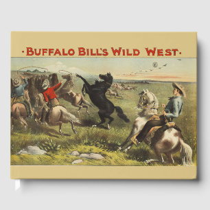 Buffalo Bill Wild West Cowboy Paard Poster Gastenboek