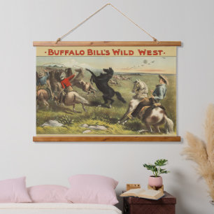 Buffalo Bill Wild West Cowboy Paard Poster Hangend Wandkleed