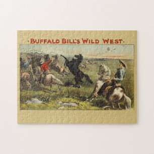 Buffalo Bill Wild West Cowboy Paard Poster Legpuzzel