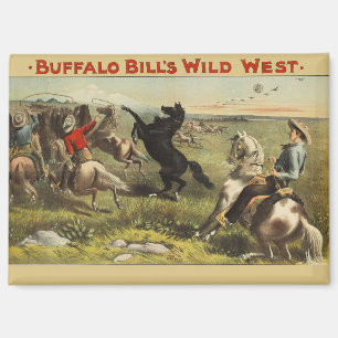 Buffalo Bill Wild West Cowboy Paard Poster Magneet