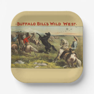 Buffalo Bill Wild West Cowboy Paard Poster Papieren Bordje