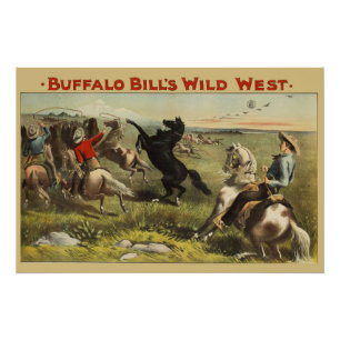 Buffalo Bill Wild West Cowboy Paard Poster Perfect Poster
