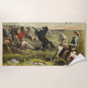 Buffalo Bill Wild West Cowboy Paard Poster Strandlaken