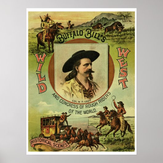 Buffalo Bill Wild West Show Poster (Voorkant)