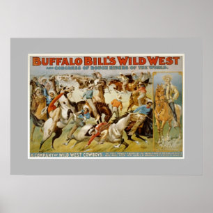 Buffalo Bill Wilde West show, c1899. Poster