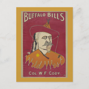 Buffalo Bill's Wilde West Poster 1890 Briefkaart