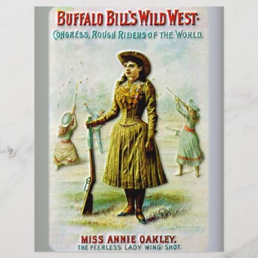 Buffalo Bill's Wilde West Poster Annie Oakley Flyer (Voorkant)