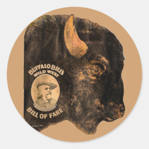 Buffalo Bill's Wilde West Show 1898 Ronde Sticker