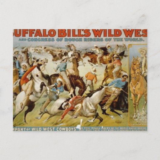 Buffalo Bill's Wilde West Show Briefkaart (Voorkant)