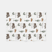 Buffalo Bison Cactus Desert Stars Fleece Deken (Voorkant (Horizontaal))