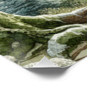 Buffalo Bison grillig winterlandschap Perfect Poster (Hoek)