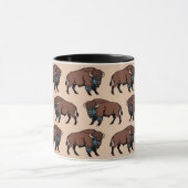 Buffalo Bison Pattern Mok (Midden)