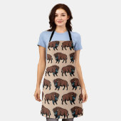 Buffalo Bison Pattern Schort (Gedragen)
