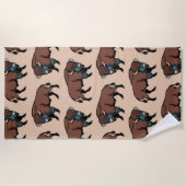 Buffalo Bison Pattern Strandlaken (Voorkant)