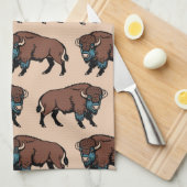Buffalo Bison Pattern Theedoek (Quarter Fold)
