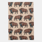 Buffalo Bison Pattern Theedoek (Verticaal)