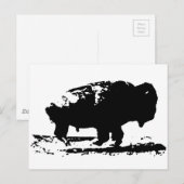 Buffalo Bison Pop Art uitvoeren Briefkaart (Voorkant / Achterkant)